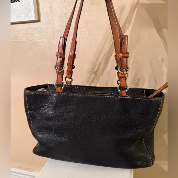 COACH CHELSEA Vintage (F10892) Pebbled Leather Tote Bag Black EUC - Picture 3 of 16